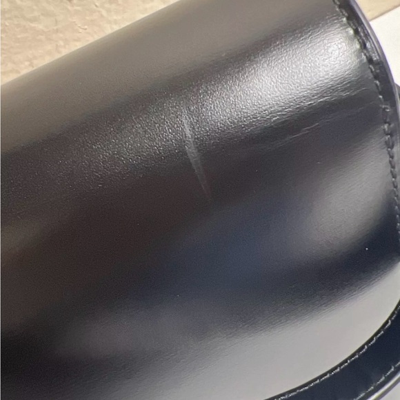 CELINE Shoulder Bag Crossbody Convertible Black Leather - Picture 12 of 16